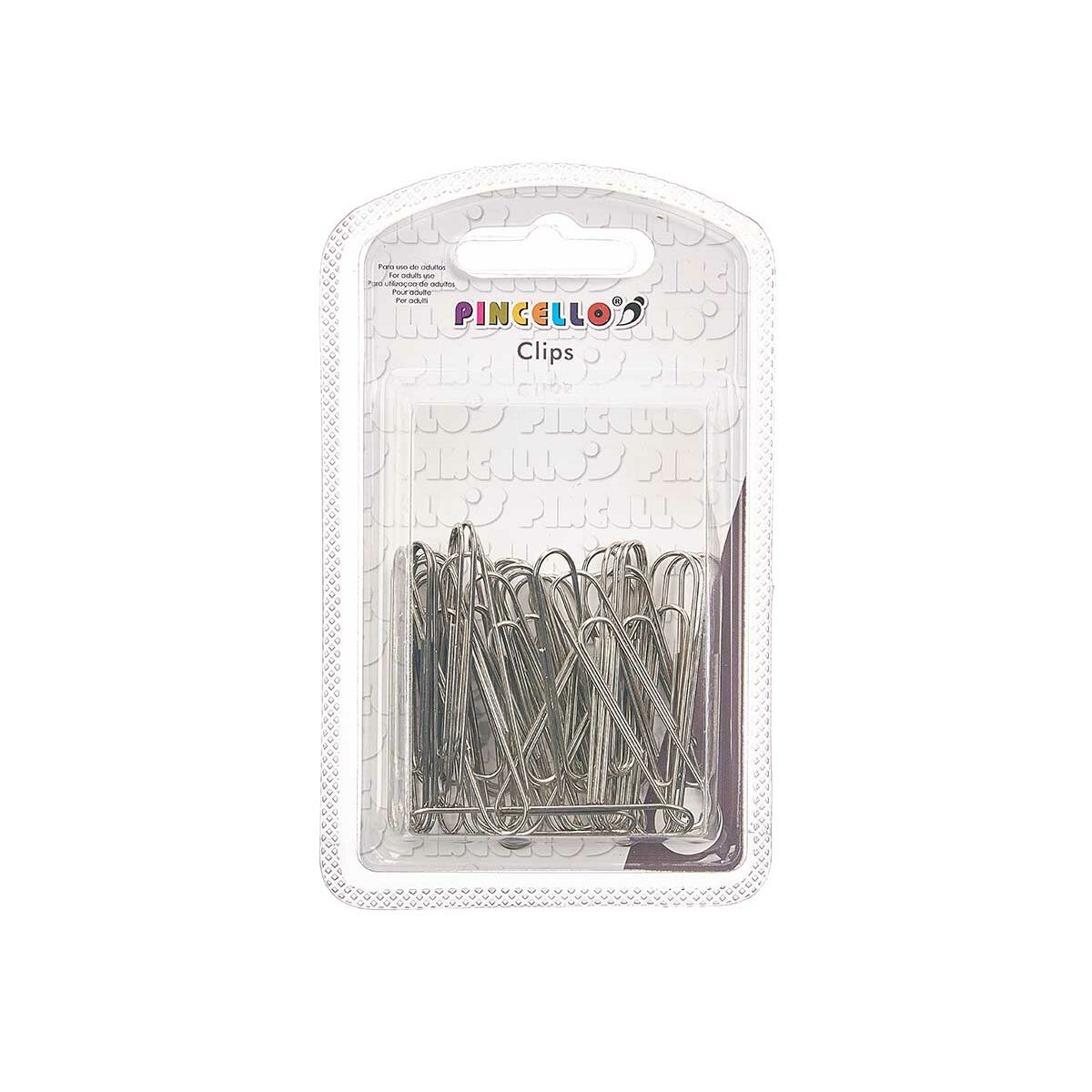 Clips Pincello Argintiu Metal Mare (24 Unități)
